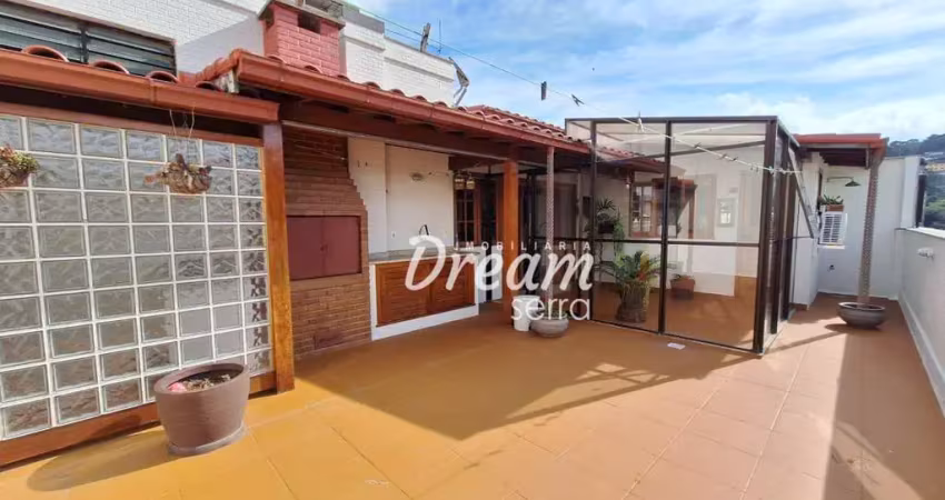 Cobertura com 2 dormitórios à venda, 144 m² por r$ 920.000,00 - agriões - teresópolis/rj
