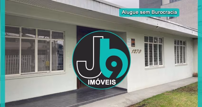 Casa comercial para alugar no Juvevê, Curitiba-PR: 4 quartos, 2 salas, 2 banheiros, 2 vagas de garagem.