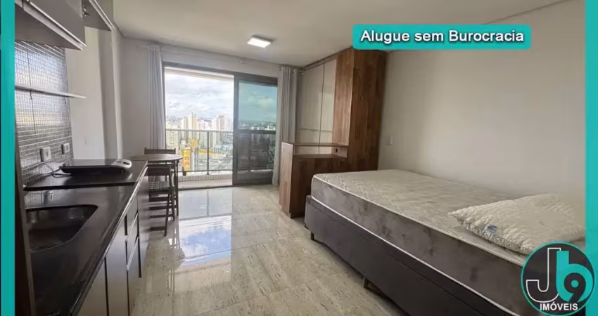 Loft mobiliado 30m² para alugar com 1 quarto, 1 banheiro, sala, cozinha, lavanderia, sacada, piscina aquecida e academia. sem garagem por r$2.200/mês