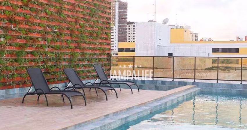 Apartamento novinho em Cabo Branco com suíte e piscina borda infinita
