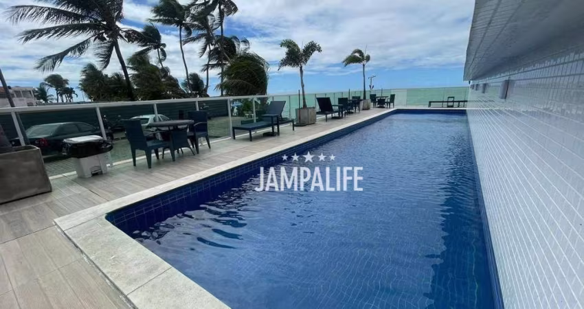 Apartamento pé na areia com porteira fechada no Jardim Oceania