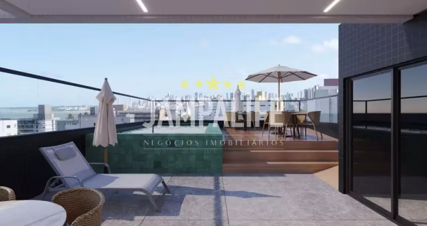Apartamento garden com 1 dormitório à venda, 49,71 m² por r$ 547.000,00 - ponta de campina - cabedelo/pb