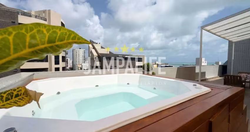 Cobertura com 4 dormitórios à venda, 195 m² por r$ 1.380.000,00 - manaíra - joão pessoa/pb