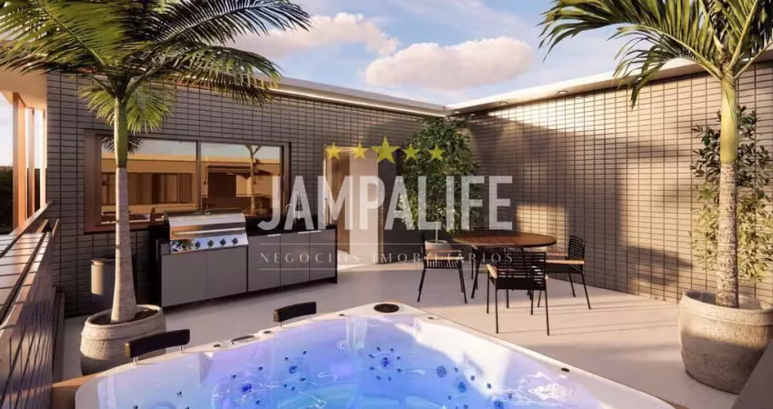 Cobertura com 2 dormitórios à venda, 103 m²  - bancários - joão pessoa/pb