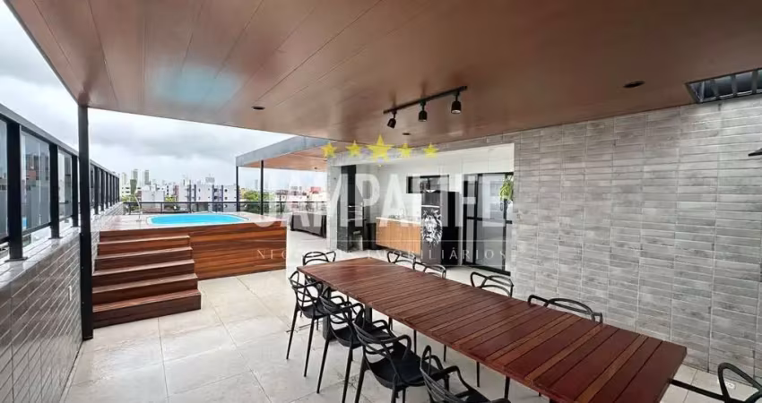 Cobertura com 3 dormitórios à venda, 180 m² por r$ 699.000 - bessa - joão pessoa/pb