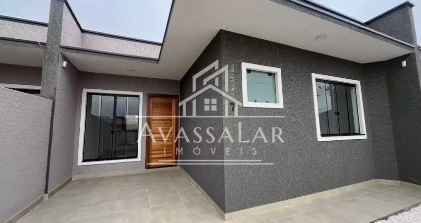 Linda e moderna casa à venda, 3 quartos sendo 1 suite, bairro iguaçu
