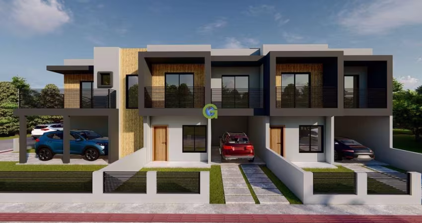 Este sobrado em construção está localizado no tranquilo Condomínio Solar das Mon