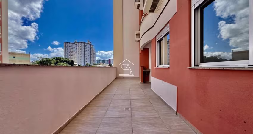 Apartamento 02 dormitórios, terraço com churrasqueira em Barreiros, São José, SC