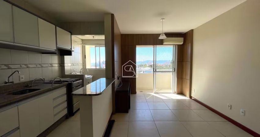 Apartamento com vista mar e sacada no Jardim Cidade de Florianópolis.