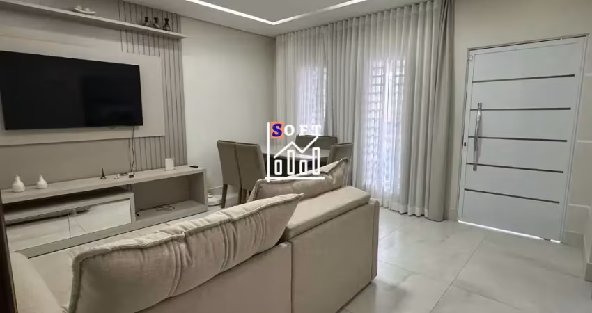 Casa 03 Quartos (01 Suíte) - Porcelanato - Cozinha com Ilha