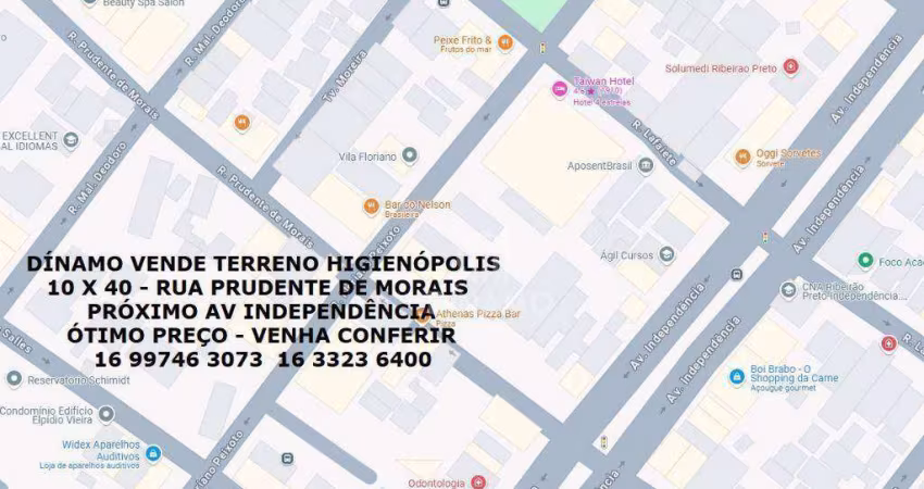 Terreno à venda, 296 m² - Higienópolis - Ribeirão Preto/SP