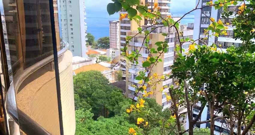 Alugo apartamento nascente com 127m² na vitória: 3 suítes, vista mar, varanda com jardim de inverno