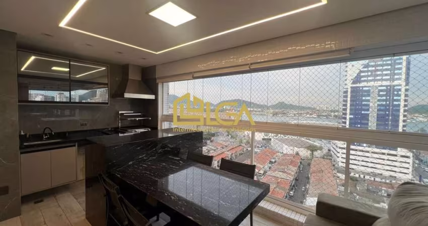 Apartamento para Locação - Ponta da Praia - Santos l Semi mobiliado