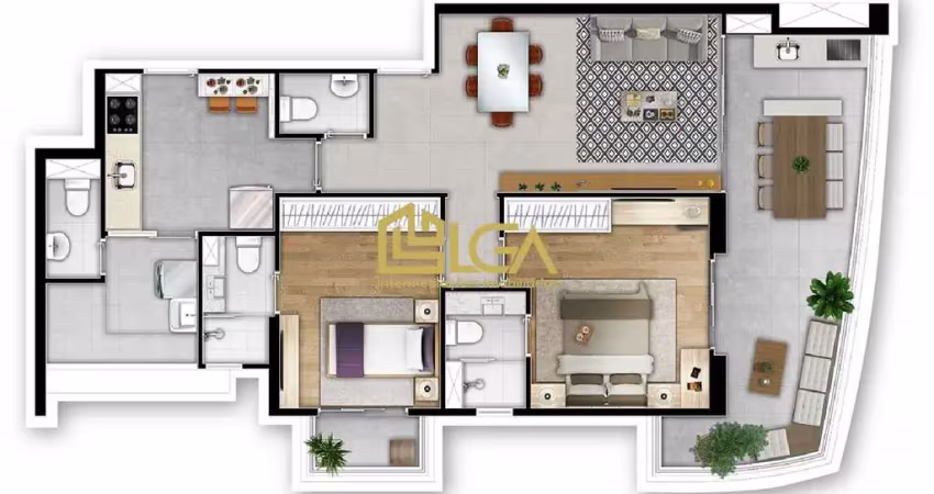 Apartamento novo na quadra da praia a venda - boqueirão - santos