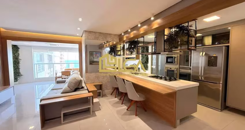 Aluguel em santos com vista mar - alto padrão mobiliado