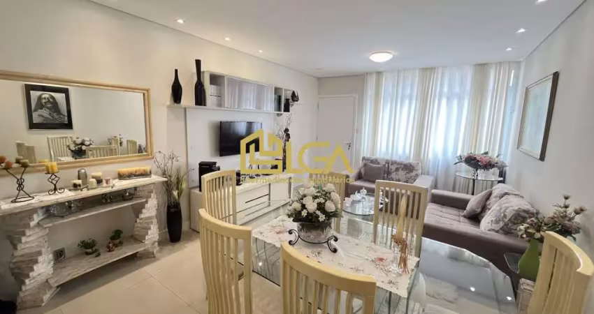 Apartamento 120m², 2 suítes, reformado e mobiliado – boqueirão/gonzaga, santos