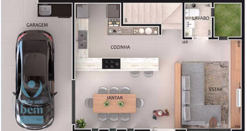 Lindíssimo Sobrado com 3 dormitórios à venda, 173 m² por R$ 865.000 - Bairro Alto - Curitiba/PR