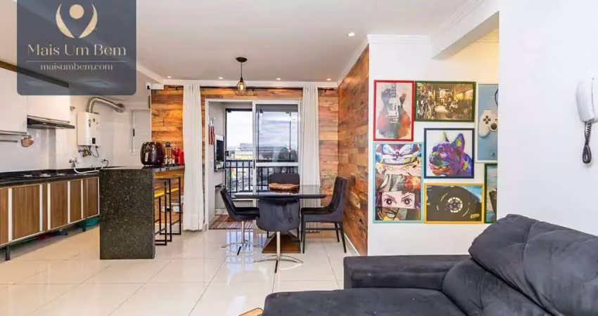 Apartamento com 2 quartos, sacada com churrasqueira e sacada na suíte à venda por r$ 589.000 - novo mundo - curitiba/pr