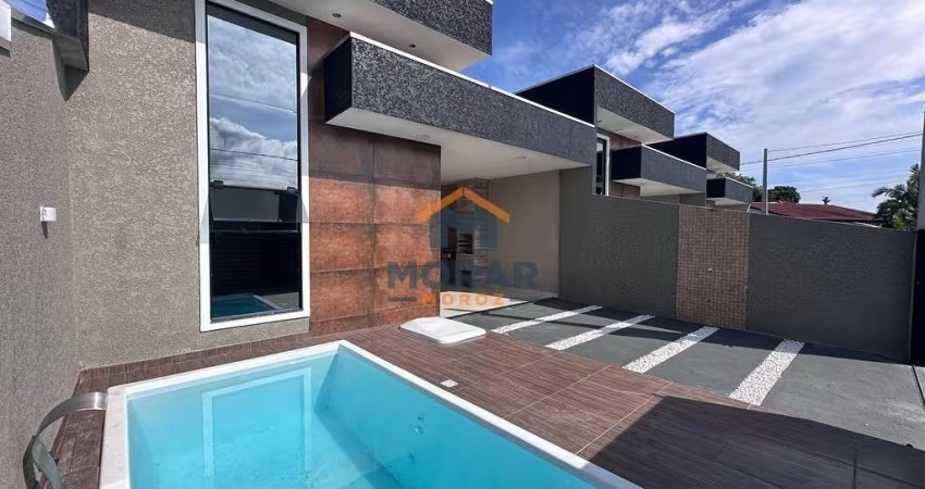 Casa 3 dormitórios com piscina faixa mar