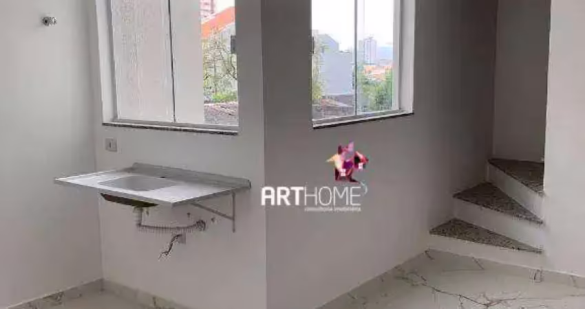 Cobertura à venda, 2 quartos, 1 suíte, 2 vagas, santa maria - santo andré/sp