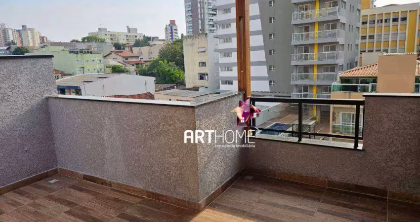 Cobertura à venda, 2 quartos, 2 suítes, 2 vagas, vila bastos - santo andré/sp