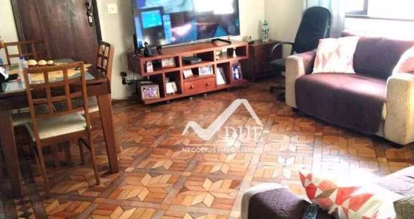Apartamento com 2 dormitórios sendo 1 suíte mais dependência completa de empregada com garagem demarcada, 84m2- Gonzaga - Santos/SP