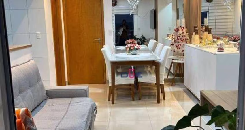 Apartamento com 2 dormitórios andar alto, de frente com lazer complketo, condominio semi novo, à venda, 58 m² por R$ 652.000 - Vila Matias - Santos/SP