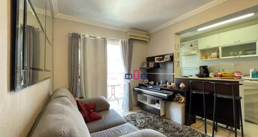 Apartamento tipo flat, alto padrão com vista mar. Com 1 dormitório à venda, 48 m² por R$ 620.000 - Ponta da Praia - Santos/SP
