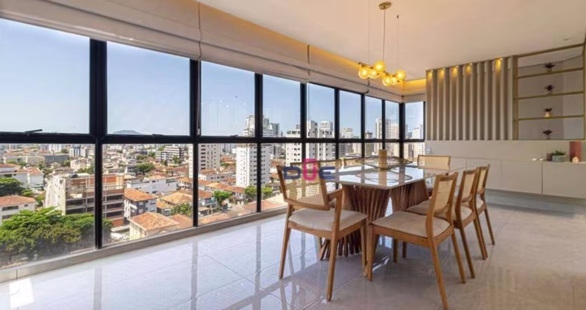 Cobertura com 2 dormitórios à venda, 175 m² por R$ 2.700.000 - Boqueirão - Santos/SP