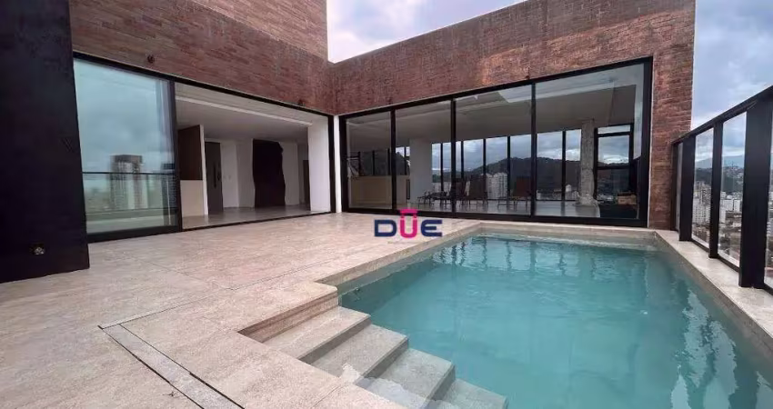 Cobertura com 4 dormitórios à venda, 320 m² por R$ 5.000.000,00 - José Menino - Santos/SP