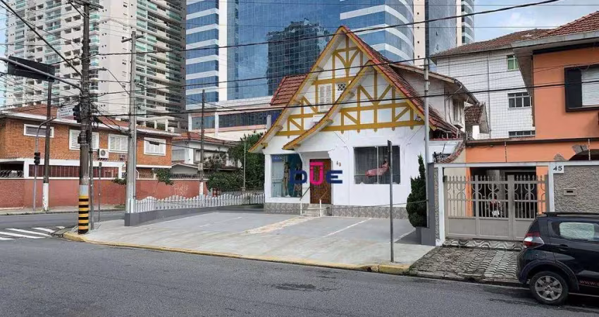 Casa/ comercial com 3 dormitórios - venda por r$ 5.000.000 ou aluguel por r$ 25.590/mês - aparecida - santos/sp
