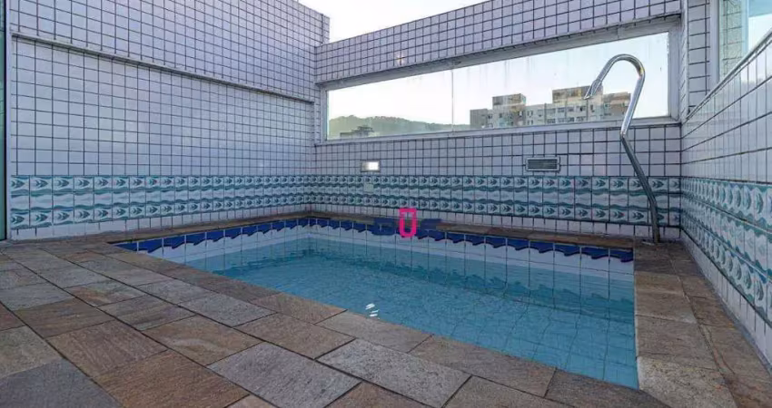 Cobertura com 3 dormitórios à venda, 170 m² por r$ 1.060.000,00 - campo grande - santos/sp