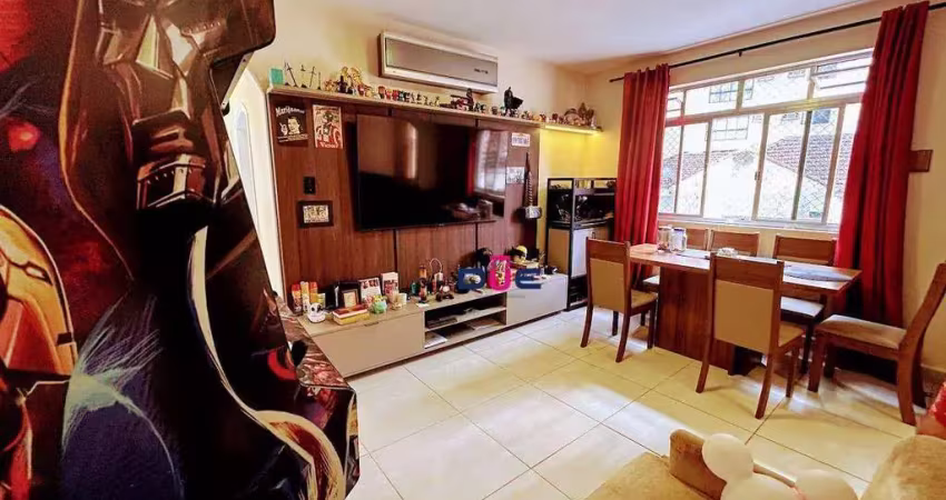 Apartamento com 2 dormitórios à venda, 100 m² por r$ 650.000 - boqueirão - santos/sp