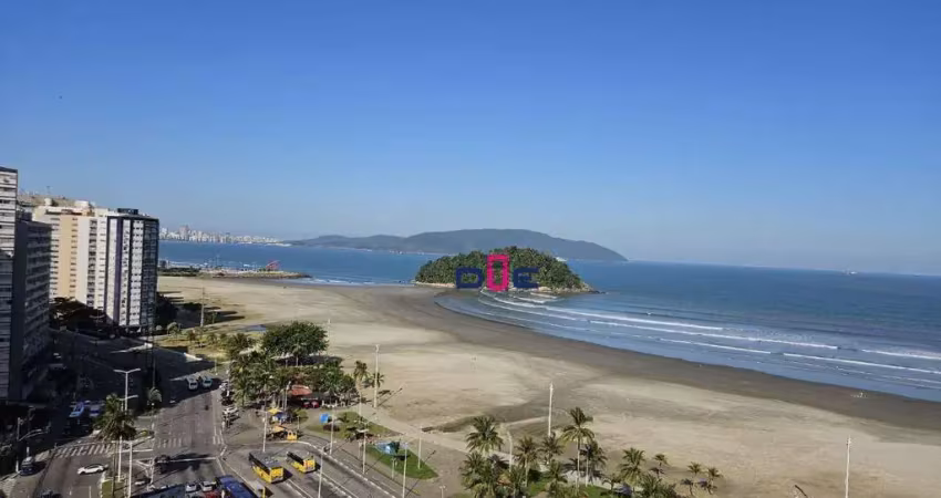 Apartamento 2 quartos, 1 vaga, vista mar - itararé - são vicente/sp