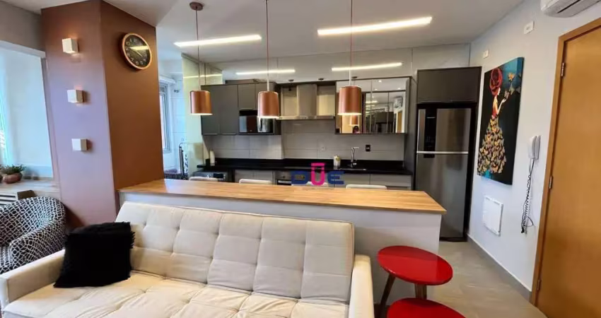Apartamento com 1 dormitório para alugar, 46 m² por r$ 5.300/mês - boqueirão - santos/sp