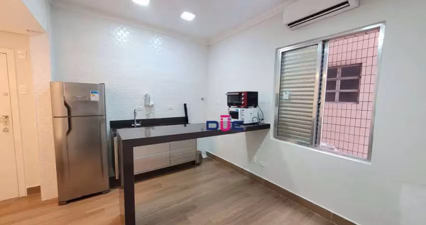 Kitnet para alugar, 22 m² por r$ 2.280/mês - gonzaga - santos/sp