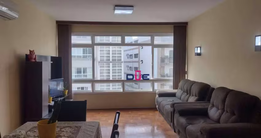 Apartamento 3 dormitórios enormes com dependência completa, a 2 quadra da praia, gonzaga, santos