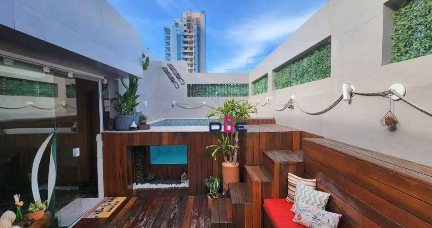 Cobertura com 3 dormitórios à venda, 240 m² por r$ 2.900.000,00 - aparecida - santos/sp