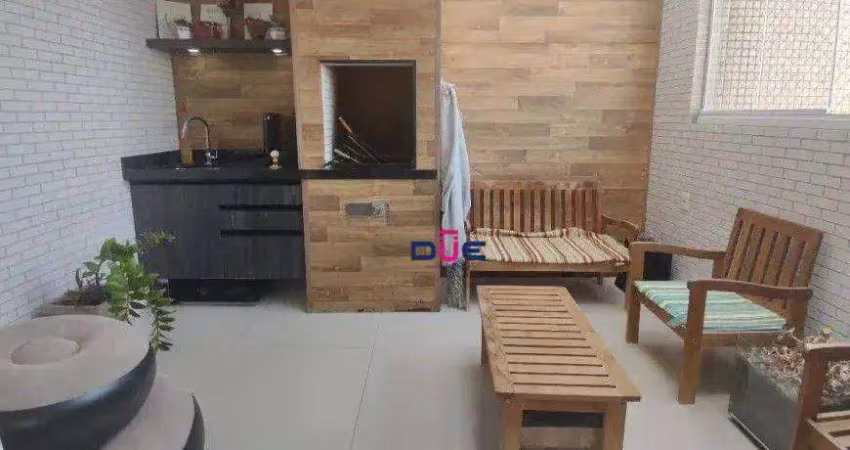 Cobertura com 3 dormitórios à venda, 135 m² por r$ 1.390.000 - marapé - santos/sp