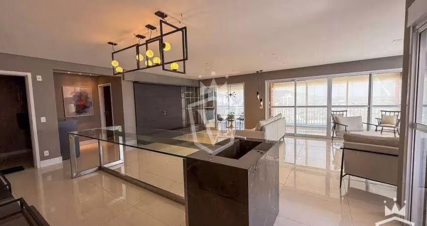 Apartamento mobiliado com 3 suítes para alugar, 268 m² no alta vista - anhangabaú - jundiaí/sp