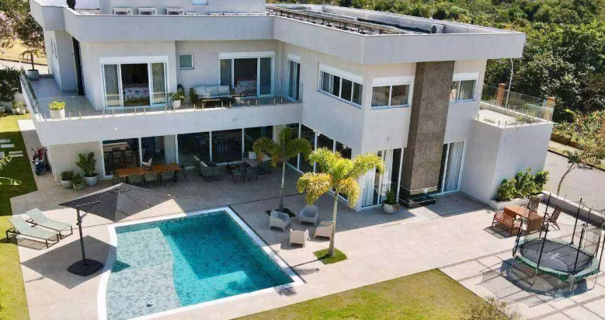 Casa com 7 dormitórios à venda, 608 m² - alphaville jundiaí 1 - chácara terra nova - jundiaí/sp