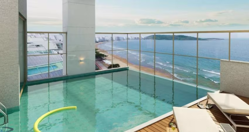 Apartamento 4 quartos suítes à venda de frente para o mar da Praia do Morro, Guarapari-ES - Lazer completo, auto padrão.