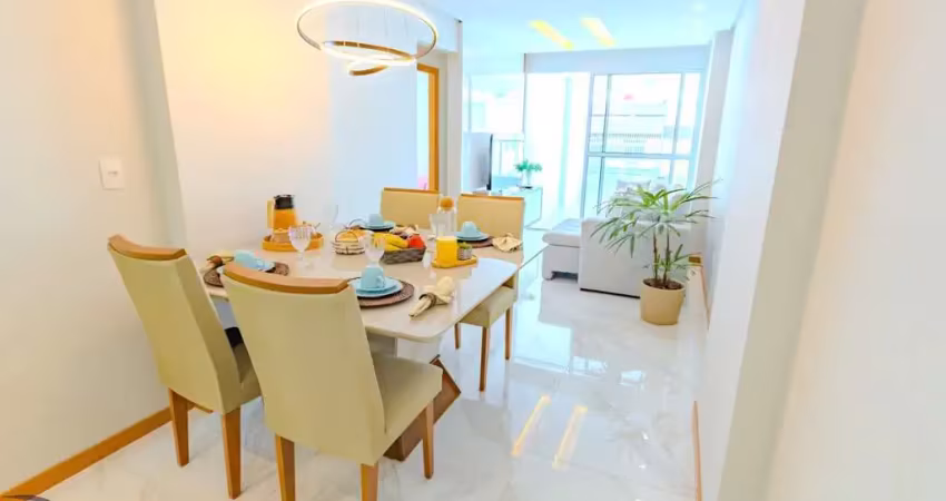 Apartamento alto padrão 3 quartos a venda praia do morro guarapari e.s mobiliado , lazer na cobertura completa.