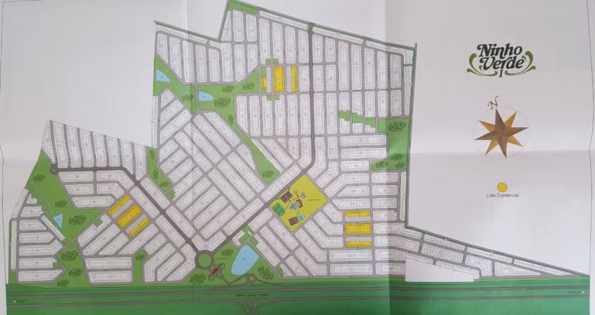 Lote Condomínio Ninho Verde I (538  m²), esquina, plano.