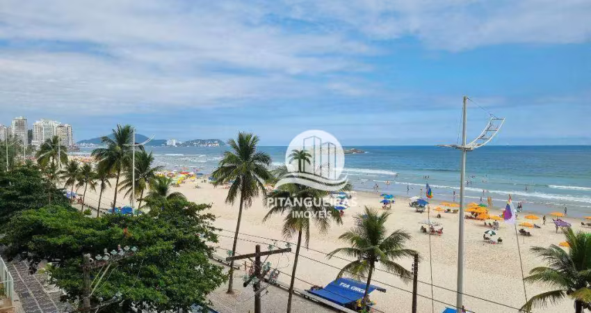 Ótimo apto frente total ao mar na praia de pitangueiras, 3 suítes, 1 vaga de garagem.