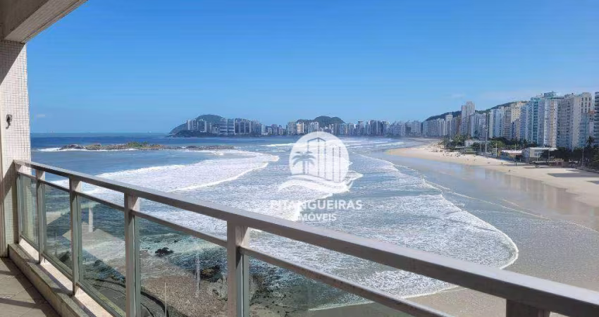 Apartamento amplo frente ao mar com excelente vista.