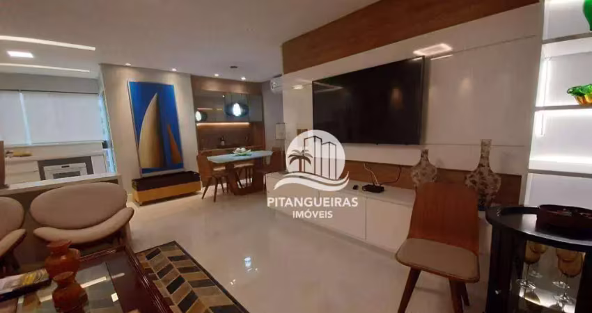 Flat com 3 dormitórios à venda, 120 m² - Pitangueiras - Guarujá/SP
