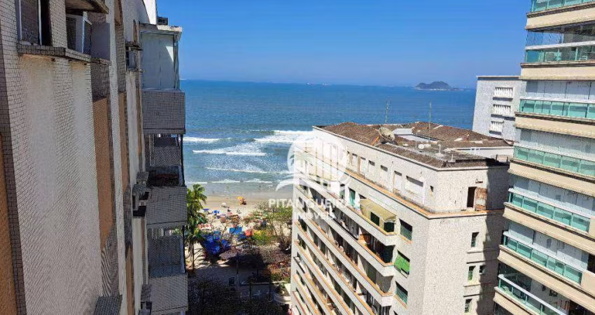 APARTAMENTO AMPLO COM 3 DORMITÓRIOS, 50 METROS DA PRAIA, COM VISTA PARA O MAR