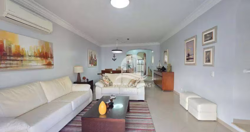 Apartamento com 3 dormitórios à venda, 140 m² por r$ 1.100.000,00 - pitangueiras - guarujá/sp
