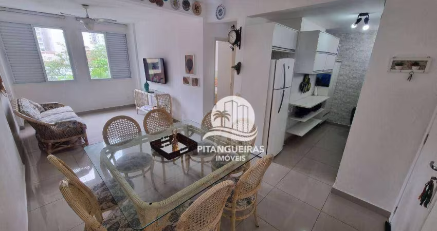 Apartamento com 1 dormitório à venda, 55 m²- Pitangueiras - Guarujá/SP